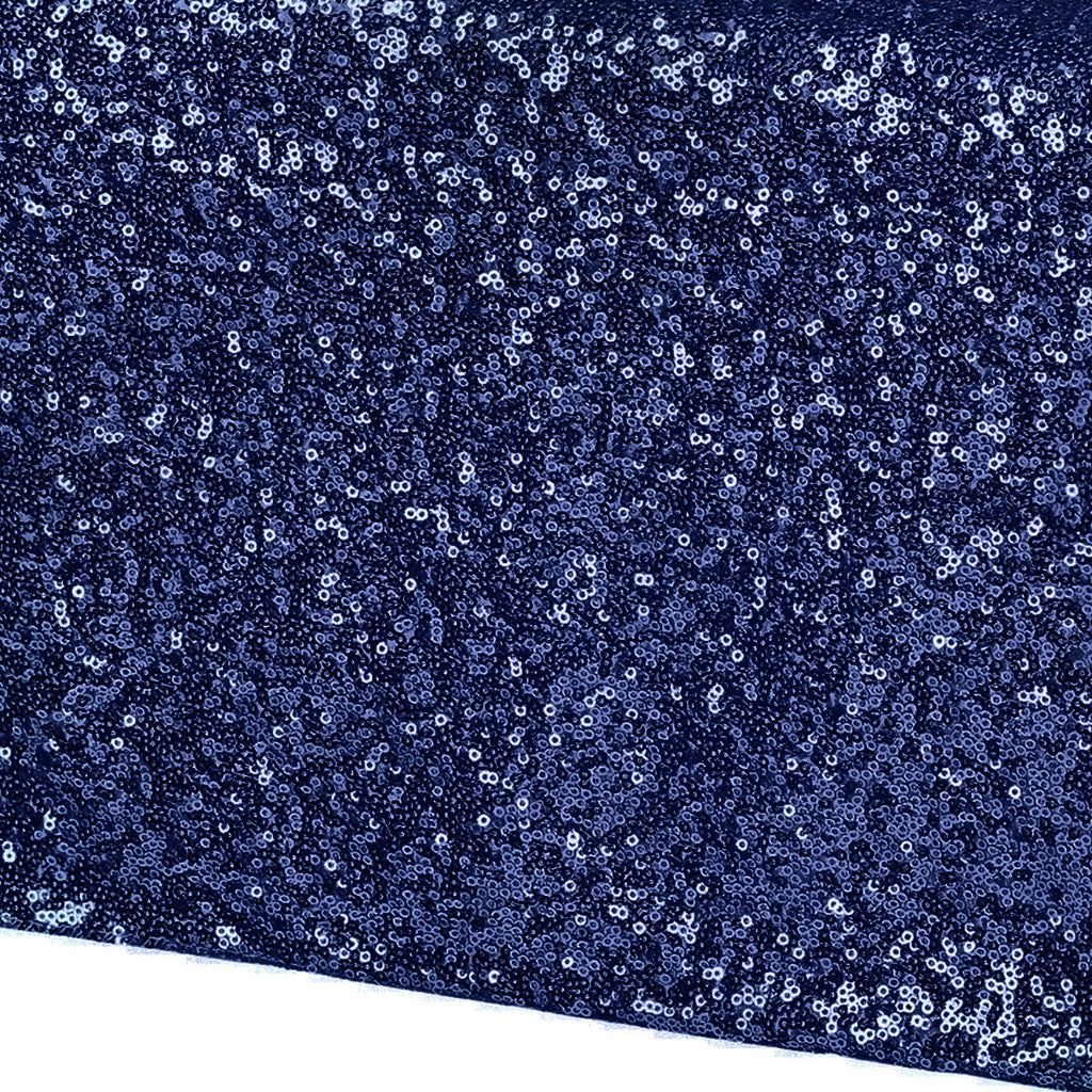 30cm x 274cm Shiny Sequin Table Runner - Navy Blue