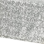 30cm x 274cm Shiny Sequin Table Runner - Silver