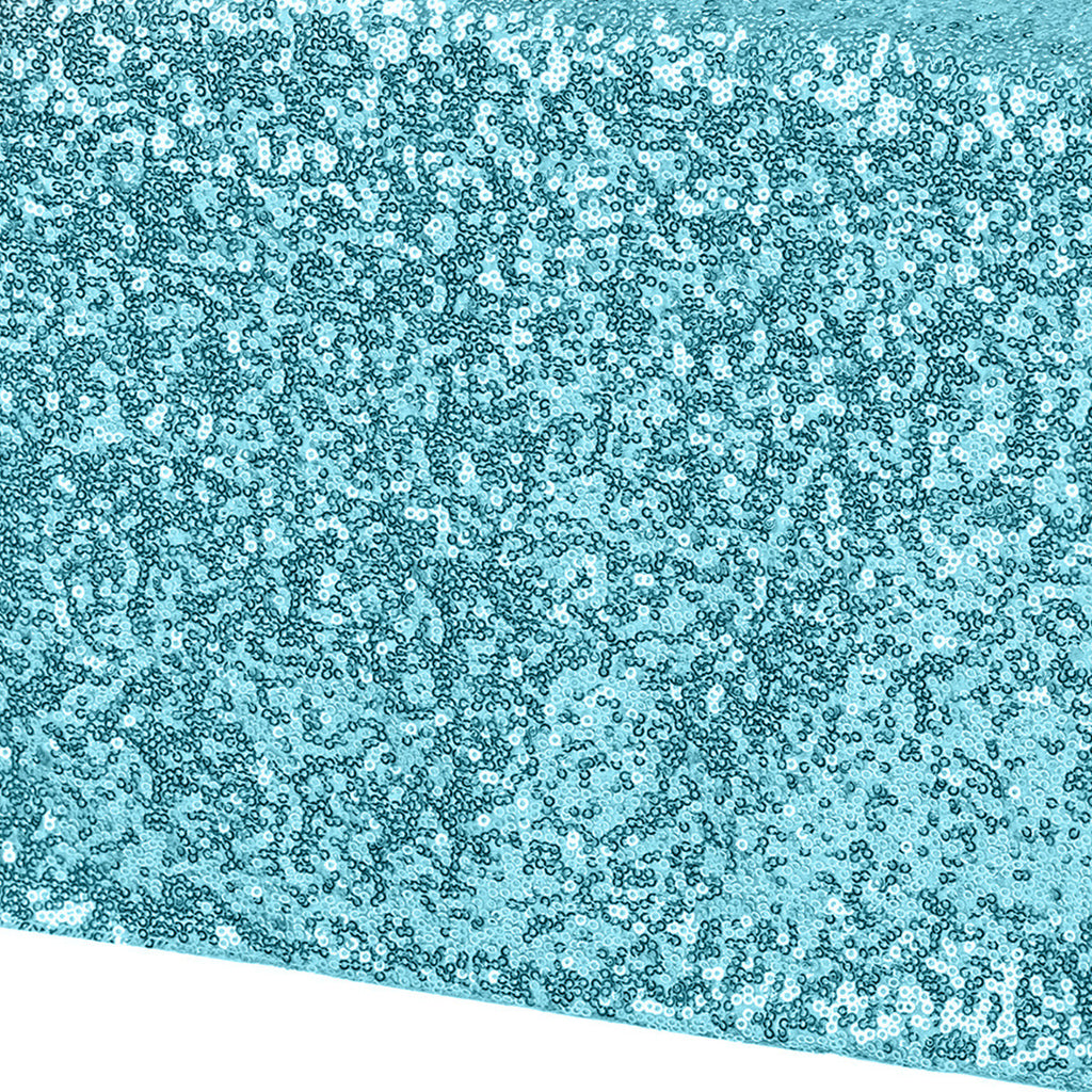 30cm x 274cm Shiny Sequin Table Runner - Turquoise