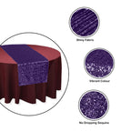 30cm x 274cm Shiny Sequin Table Runner - Purple