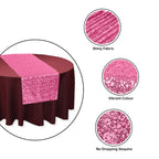 30cm x 274cm Shiny Sequin Table Runner - Baby Pink