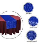 30cm x 274cm Shiny Sequin Table Runner - Royal Blue