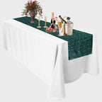 30cm x 274cm Shiny Sequin Table Runner - Emerald Green