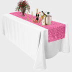 30cm x 274cm Shiny Sequin Table Runner - Baby Pink