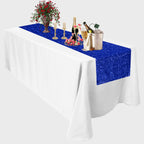 30cm x 274cm Shiny Sequin Table Runner - Royal Blue