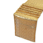 30cm x 274cm Shiny Sequin Table Runner - Champagne