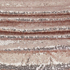 30cm x 274cm Shiny Sequin Table Runner - Nude