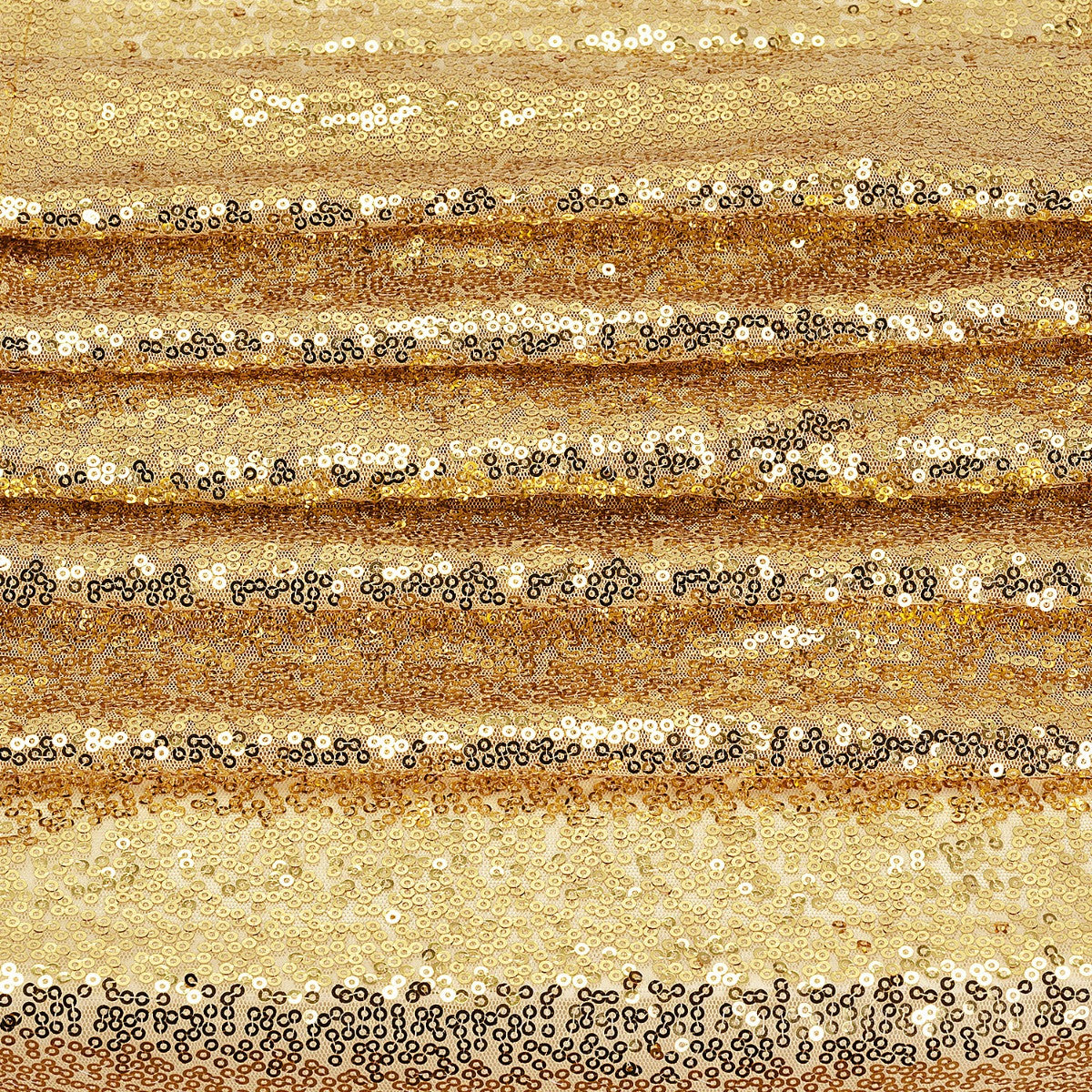 30cm x 274cm Shiny Sequin Table Runner - Champagne
