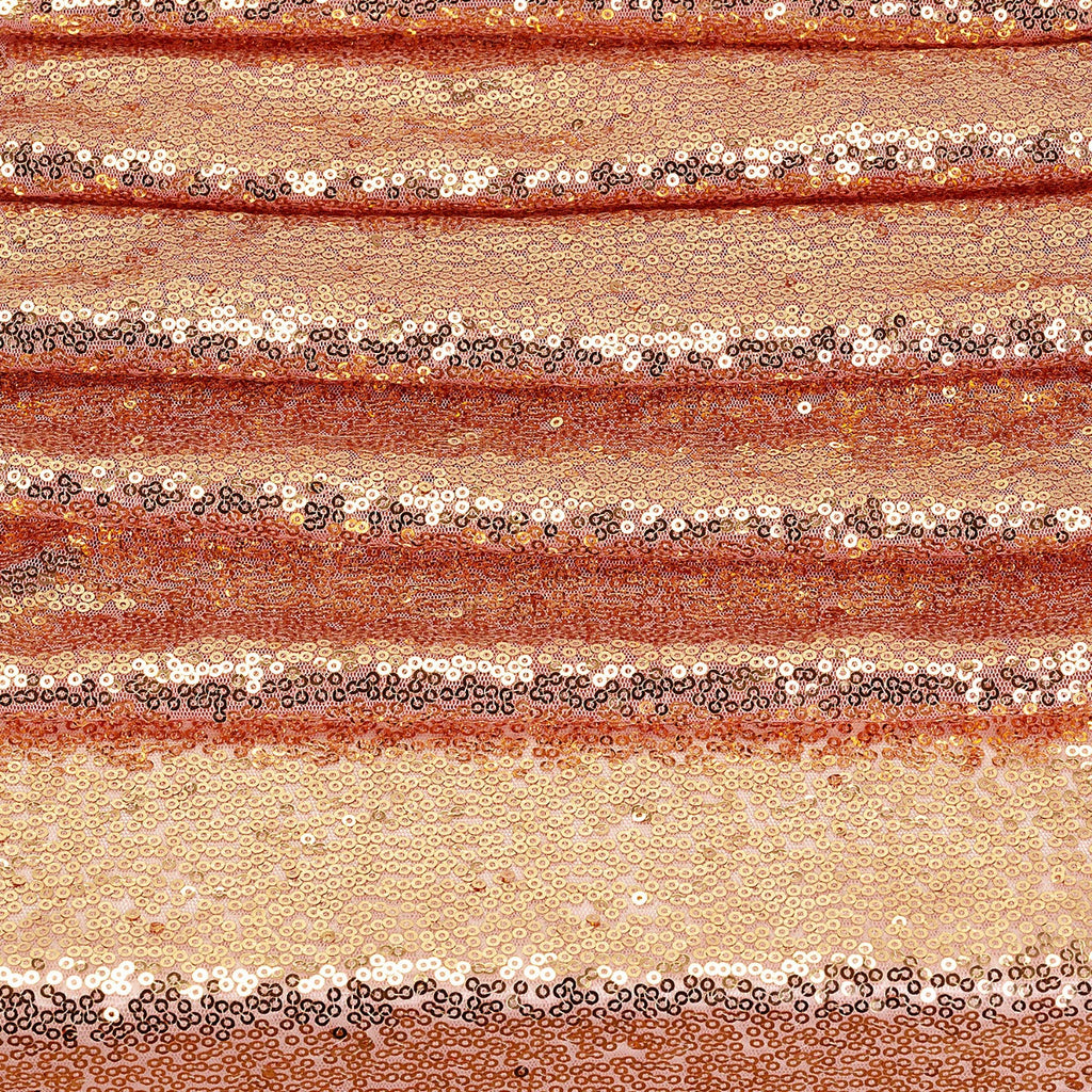 30cm x 274cm Shiny Sequin Table Runner - Peach