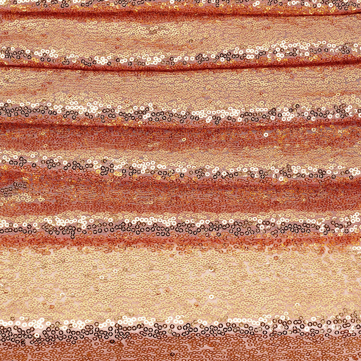 30cm x 274cm Shiny Sequin Table Runner - Peach