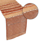 30cm x 274cm Shiny Sequin Table Runner - Peach