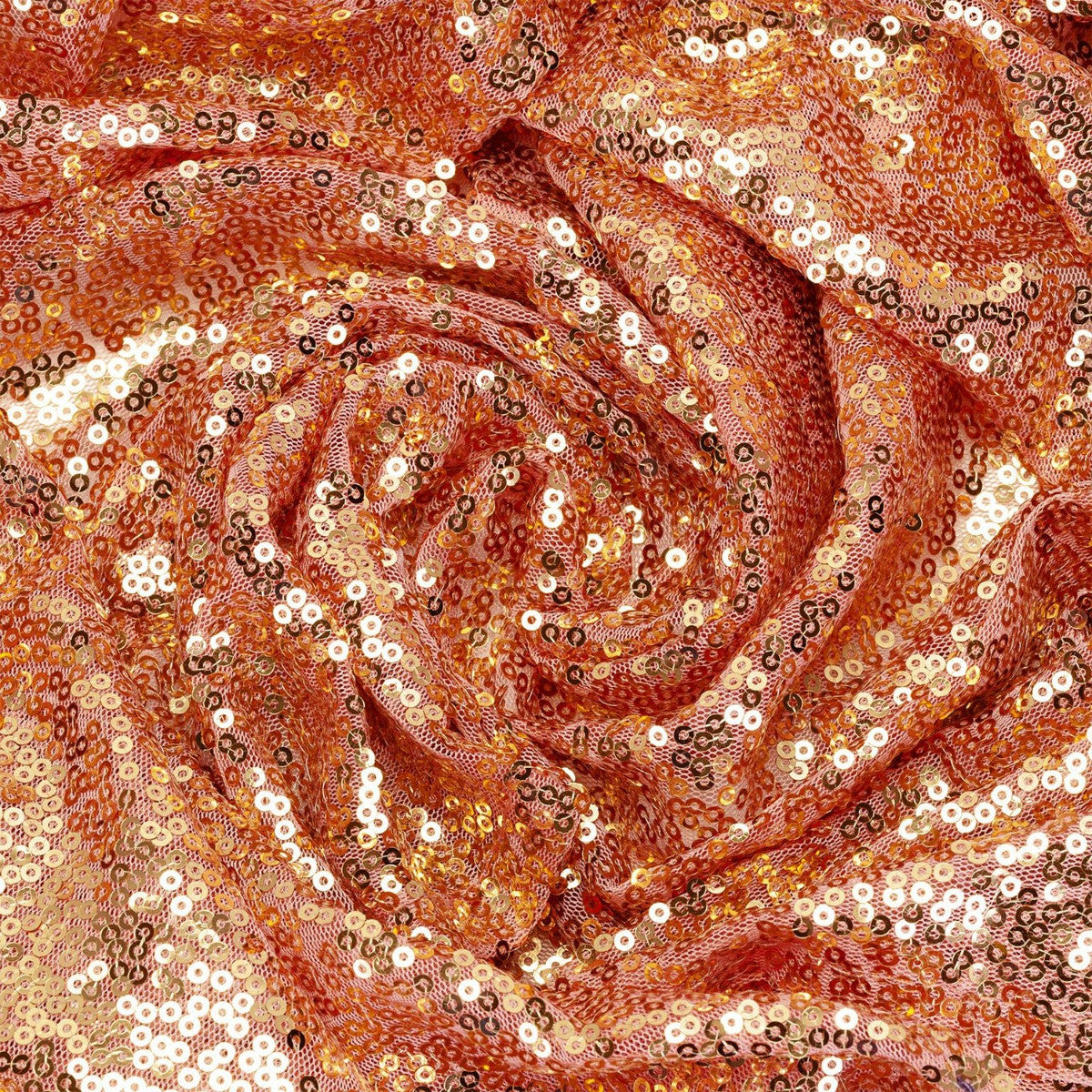 30cm x 274cm Shiny Sequin Table Runner - Peach
