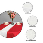 30cm x 274cm Shiny Sequin Table Runner - White