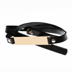 OBI Band Belt - 10mm - Black with Gold Buckle