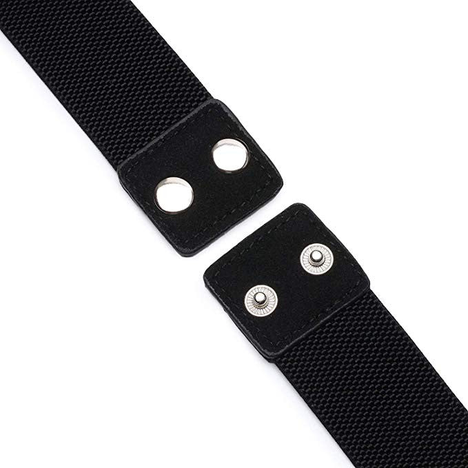 Tea Flower Buckle Belt with Three Roses - Elasticated