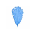 35-40cm Loose Ostrich Feathers, 5pcs - Baby Blue