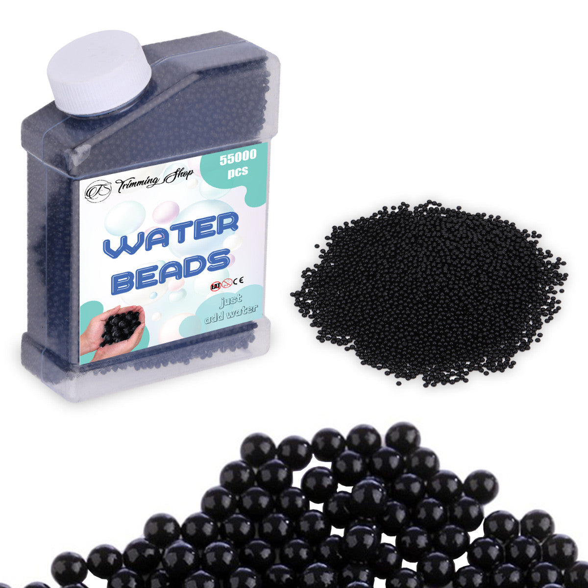 55,000pcs Aqua Gel Expanding Water Balls - Black