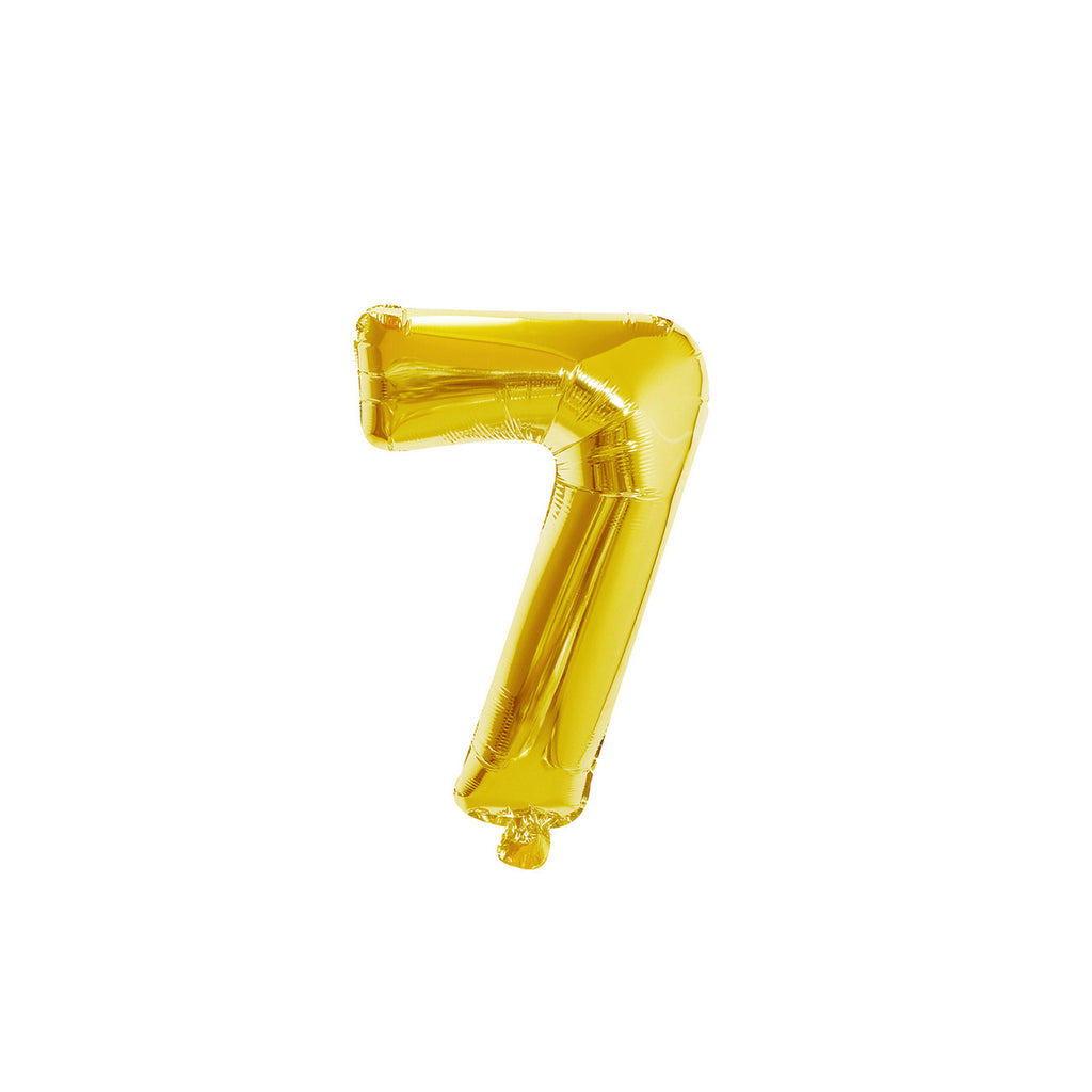 Large Foil Number Air-fill and Helium Balloons (0-9) - Gold