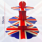 3 Tier Union Jack  Cupcake Holder