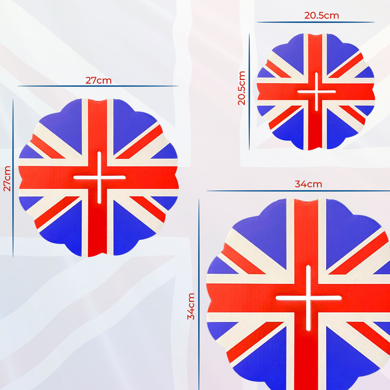 3 Tier Union Jack  Cupcake Holder