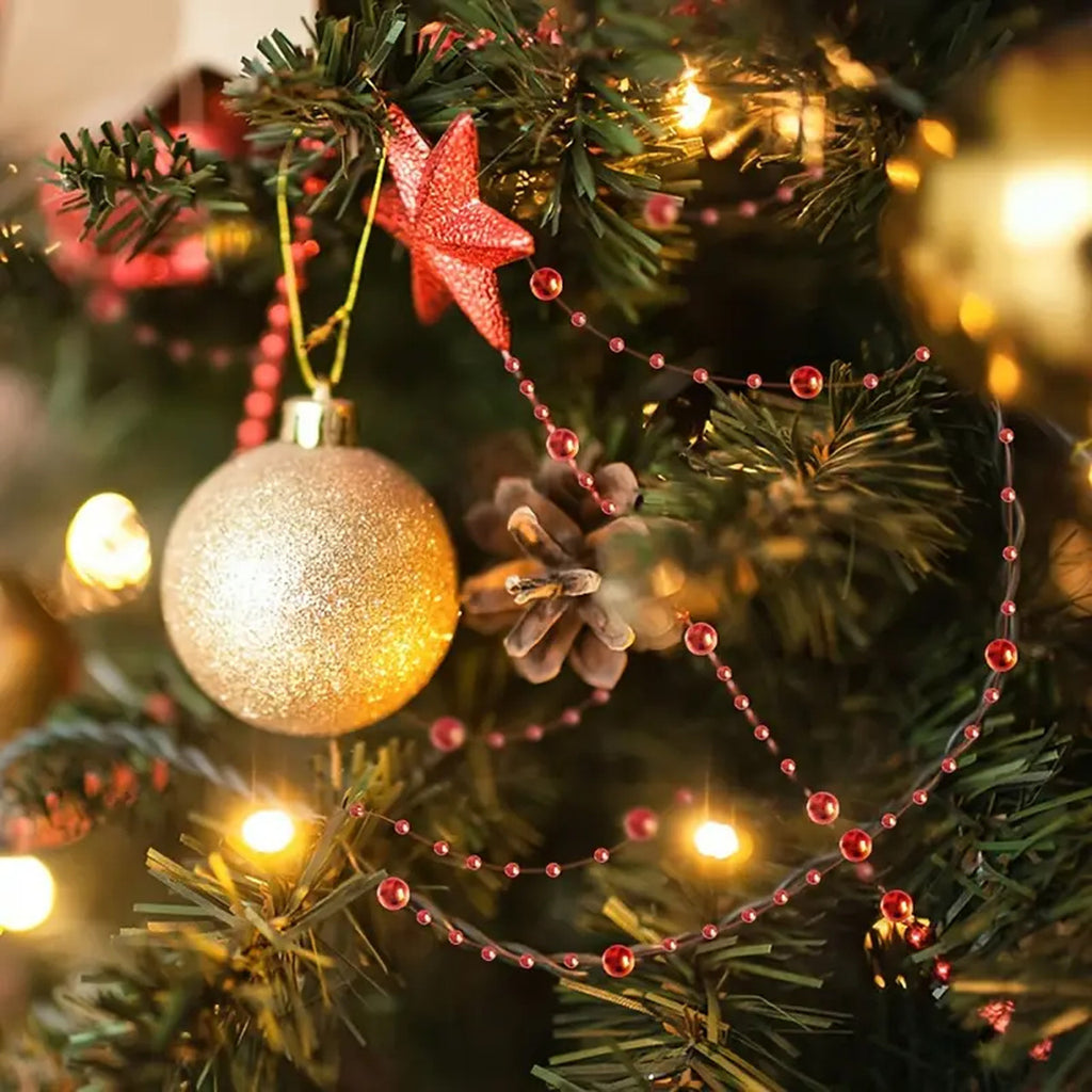 Hanging Beads - Red & Gold