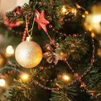 Hanging Beads - Red & Gold