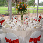 Premium Satin Chair Sash - Red - 18cm x 274cm