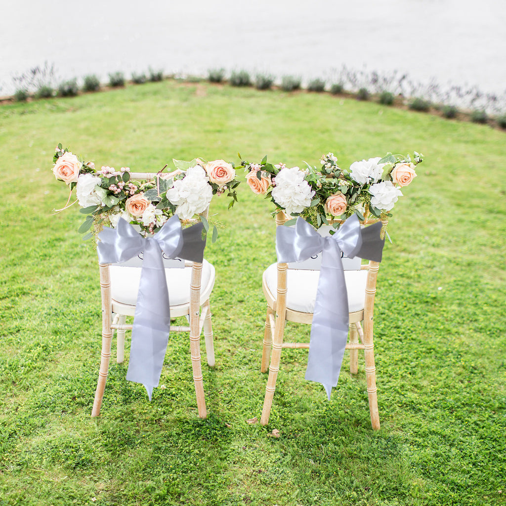Premium Satin Chair Sash - Baby Blue - 18cm x 274cm