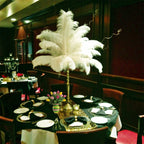 50-60cm Loose Ostrich Feathers, 5pcs - Burgundy