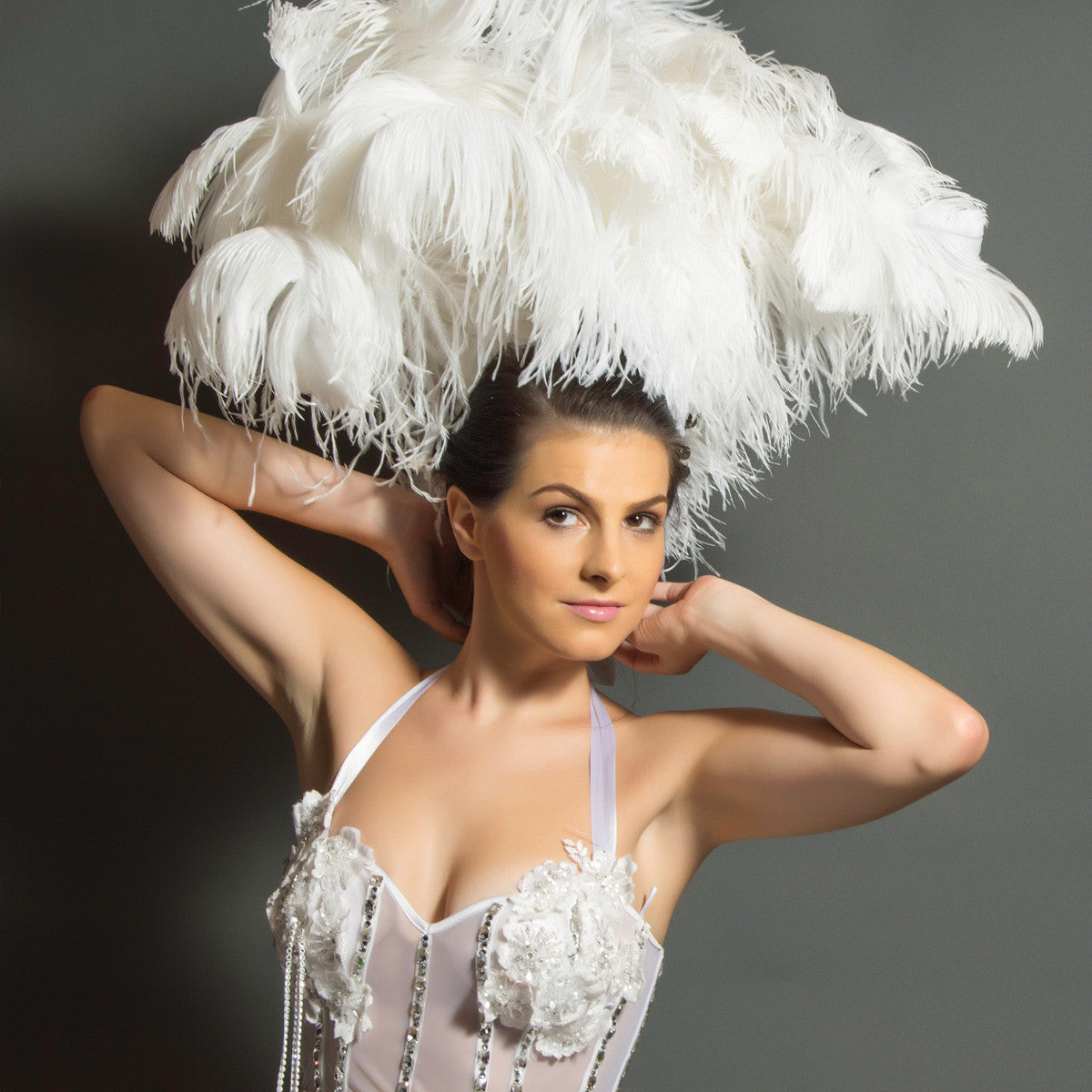 50-60cm Loose Ostrich Feathers, 5pcs - Burgundy