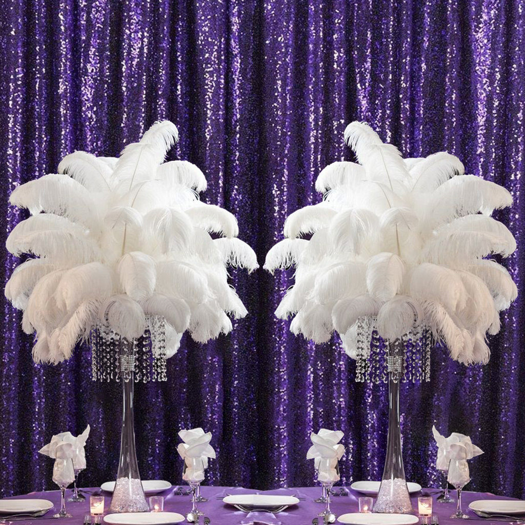 50-60cm Loose Ostrich Feathers, 5pcs - Burgundy