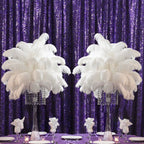 50-60cm Loose Ostrich Feathers, 5pcs - Burgundy