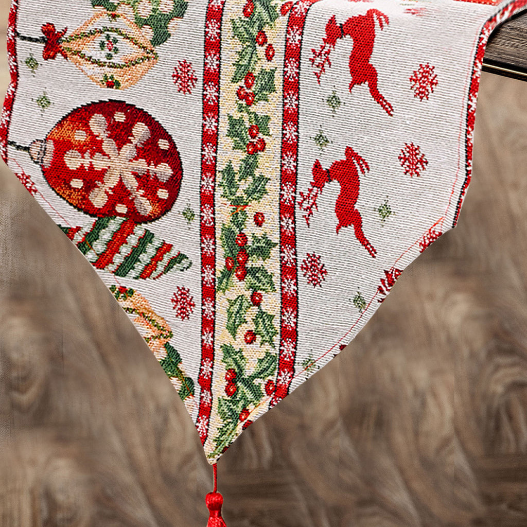 180cm x 35cm Christmas Table Runner - Baubles