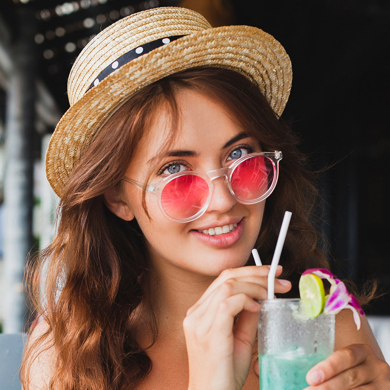8" White Paper Straws