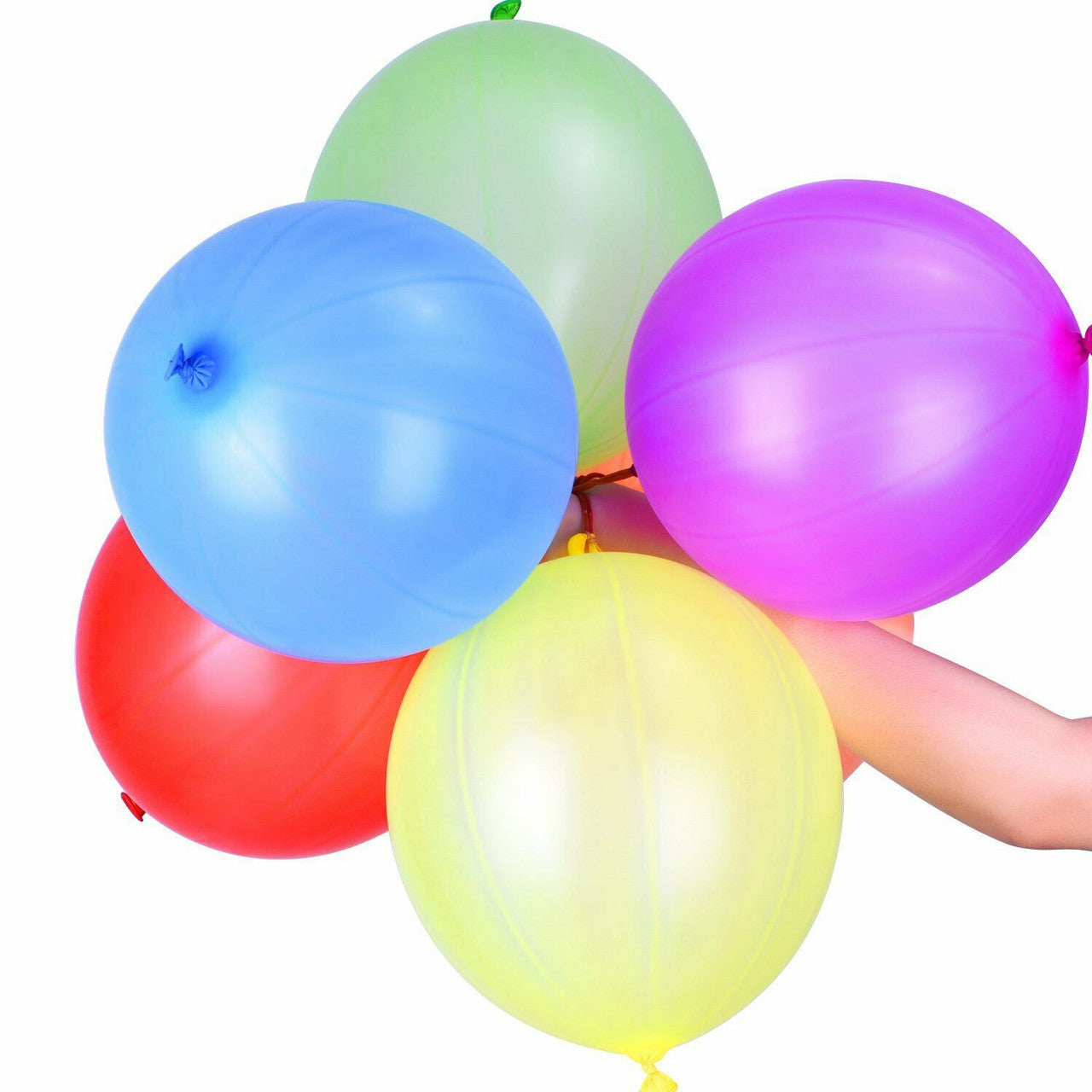 12" Assorted Latex Plain Punch Balloons - 10pcs