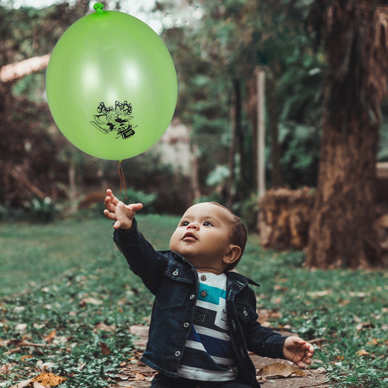 12" Printed Assorted Balloons with Elastic Bands - 50pcs