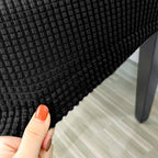 Short Spandex Textured Chair Cover - Black