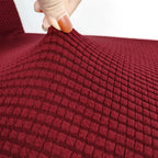 Short Spandex Textured Chair Cover - Burgundy