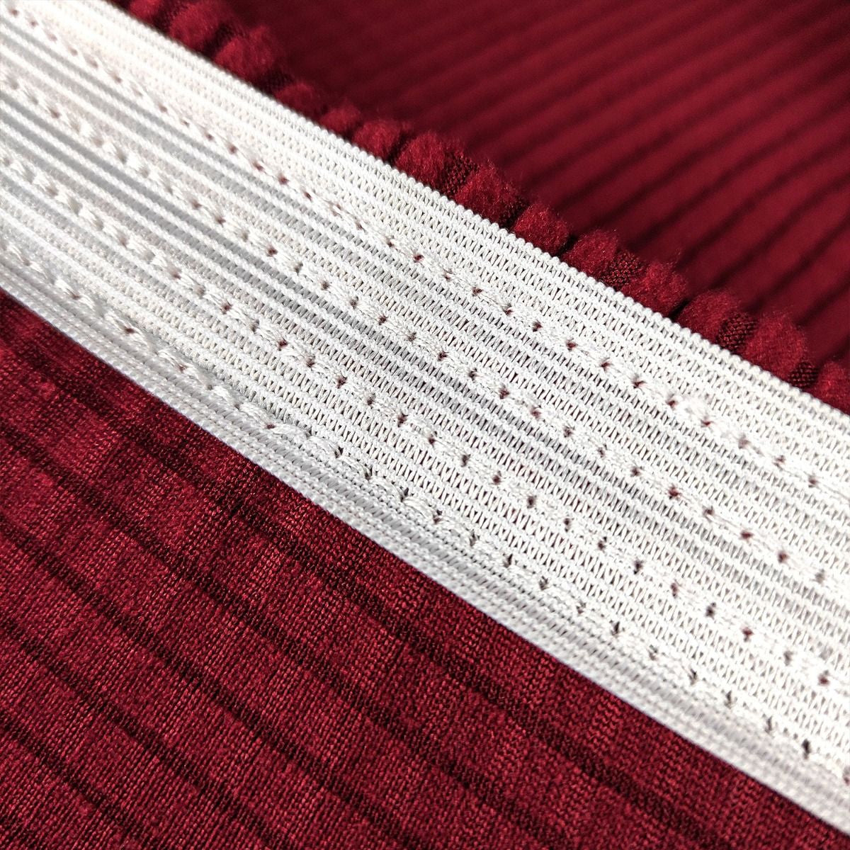 Short Spandex Textured Chair Cover - Burgundy