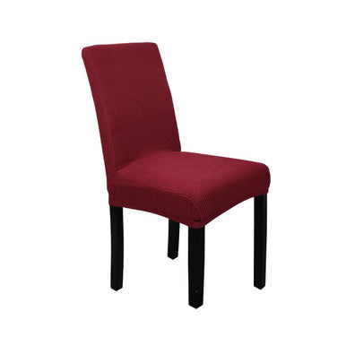Short Spandex Textured Chair Cover - Burgundy