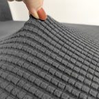 Short Spandex Textured Chair Cover - Dark Grey