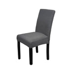 Short Spandex Textured Chair Cover - Dark Grey