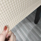 Short Spandex Textured Chair Cover - Ivory