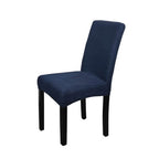 Short Spandex Textured Chair Cover - Navy