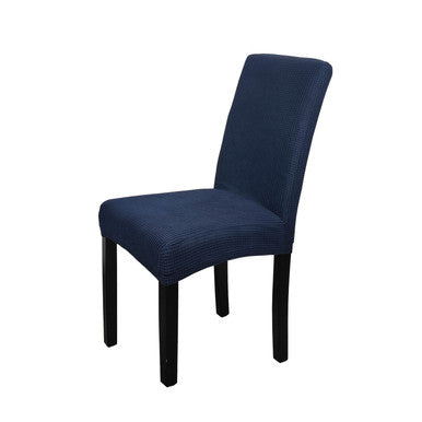 Short Spandex Textured Chair Cover - Navy