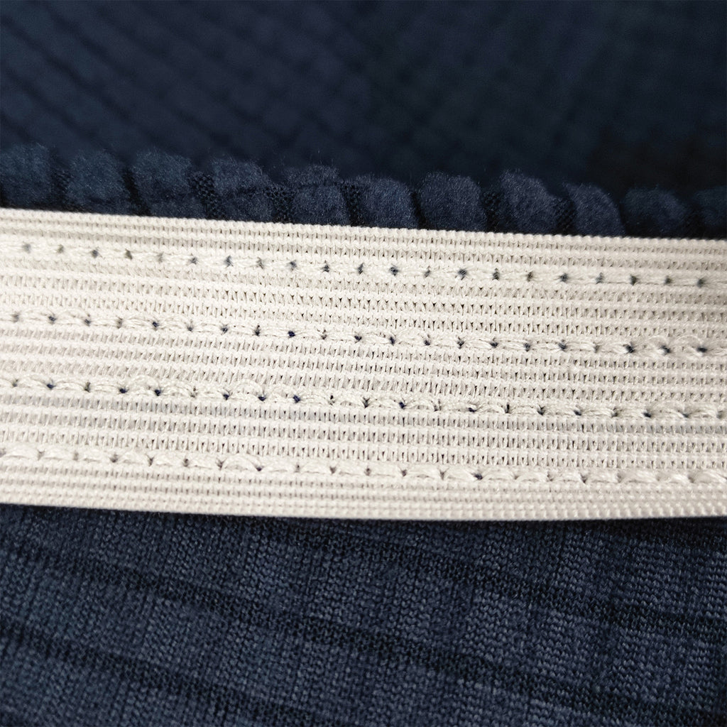 Short Spandex Textured Chair Cover - Navy