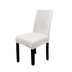 Short Spandex Textured Chair Cover - White