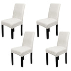 Short Spandex Textured Chair Cover - White