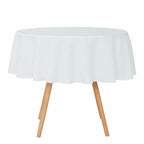 220GSM Round Spun Polyester Tablecloth - White