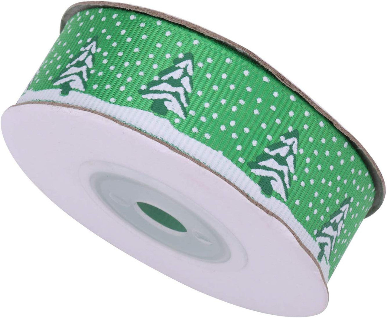 Christmas Tree Printed Grosgrain Ribbon - Green